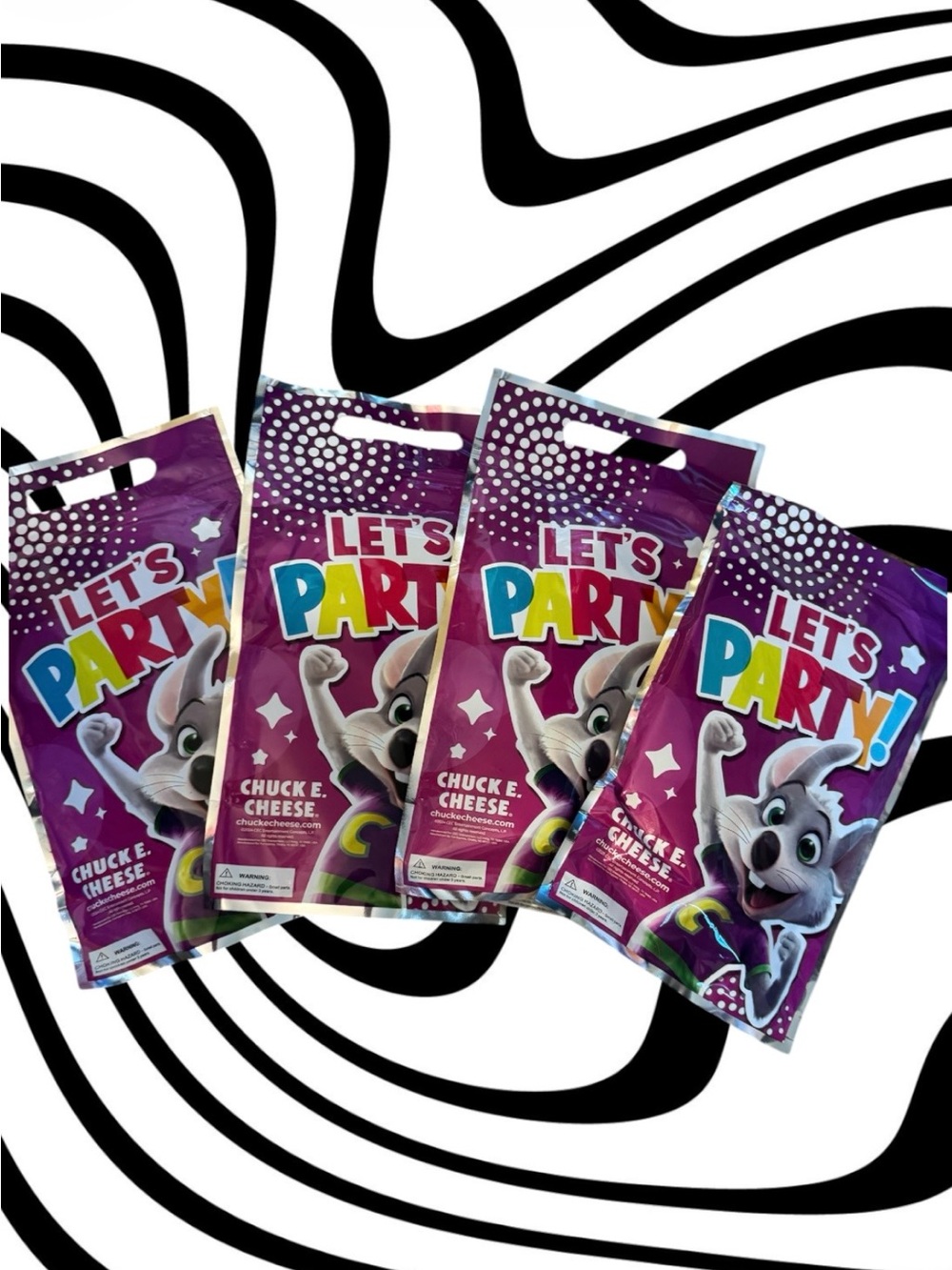 Chuck E. Cheese Treat Bags - 4 Pack